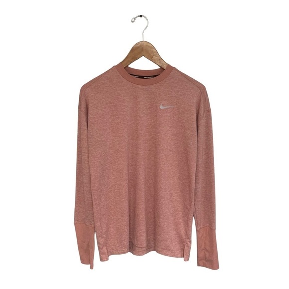 Nike Tops - Nike Element Crew Long Sleeve Women's Size Small‎  Pink Heathered Running Shirt